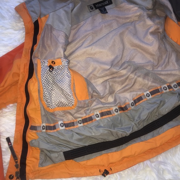 LAST CHANCE!❤️REMOVING. Orange MARMOT SKI/SNOWBOARD jacket shell coat❤️ - Picture 6 of 6